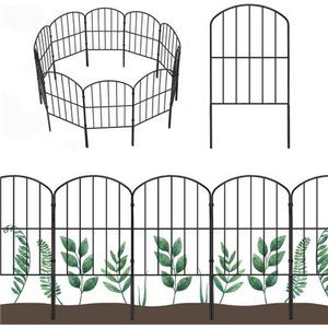 Garden Fence No Dig Fencing 10 Panels, 10ft (L) x 24in (H) Rustproof Metal Wire